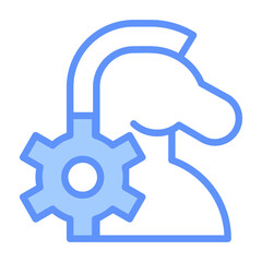 Strategic Outline Blue Color Icon