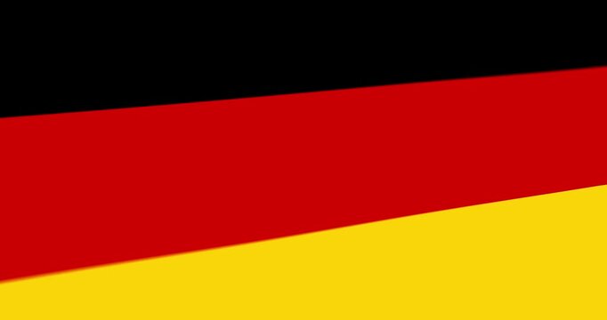 Close-up design of the German flag with a slight movement in the wind.