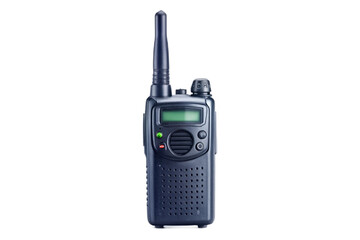 Portable two way radio communication device isolated on transparent background