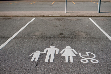 Family Parking Space Symbol