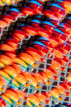kaleidoscopic image of a rainbow lollipop