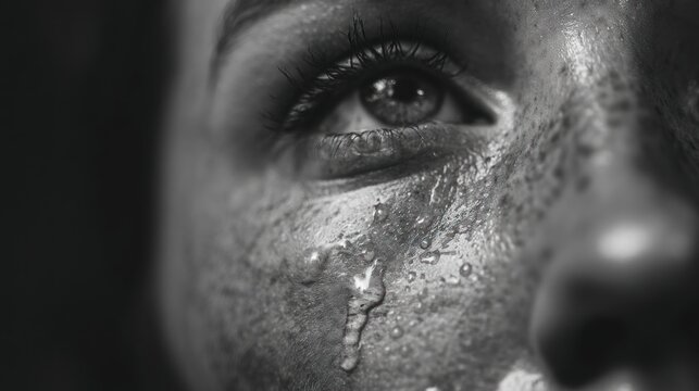 Closeup emotional face portrait