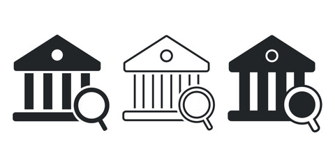 Search bank icon. Illustration vector
