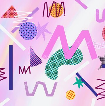 geometric pattern in lilac tones