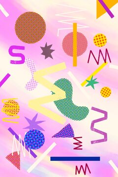 geometric pattern in lilac tones