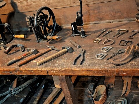 close up of an old tools