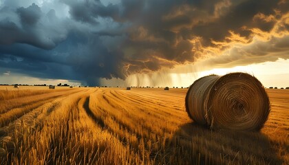 Storm approaches over wheat field rural landscape nature photography dramatic clouds atmospheric perspective