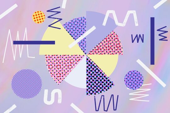 geometric pattern in lilac tones