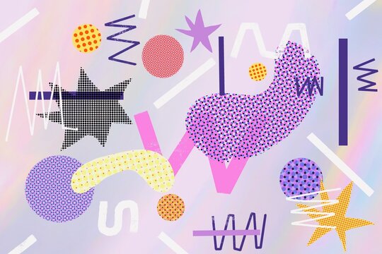 geometric pattern in lilac tones