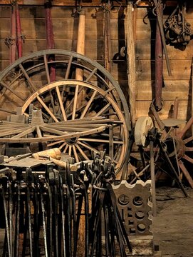 old wooden wheel