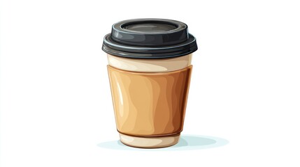 Colorful coffee cup illustration