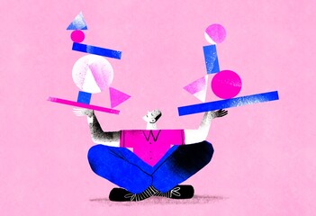 balance of geometric shapes