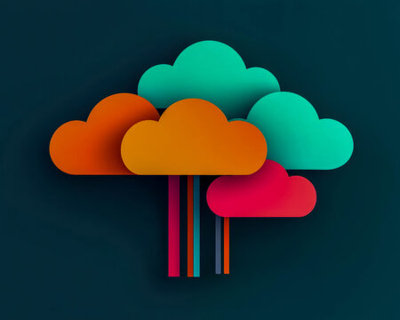 cloud infrastructure with automation and flexibility. Adaptive cloud nodes with embedded automation and self-healing capabilities, representing flexible infrastructure