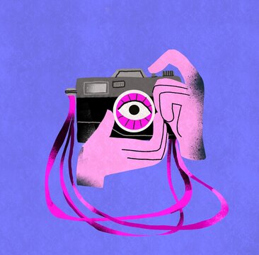 Hands with camera