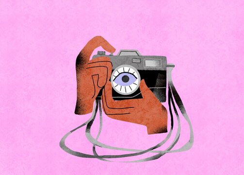 Hands with camera