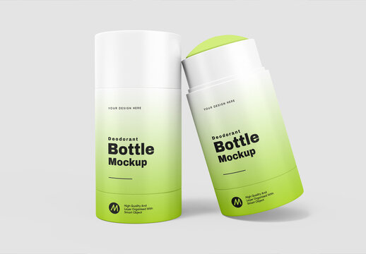 Roll-On Deodorant Bottle Mockup
