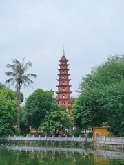 high temple in hanoi, vietnam