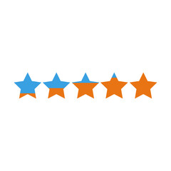Star Percentage Icons – Rating, Review & Quality Score Symbol