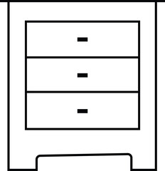 Home furniture. icon or logo in line. isolated sign symbol on transparent background collection for high quality black style furniture.