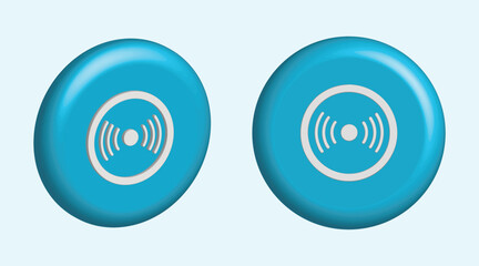 3D WiFi Signal Icon Button