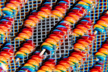 rainbow lollipop in a kaleidoscopic image