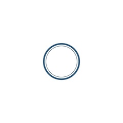 A double circle with a minimalist and symmetrical design. There are two concentric circles.