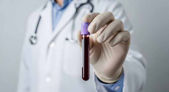Doctor Holding Blood Sample Tube