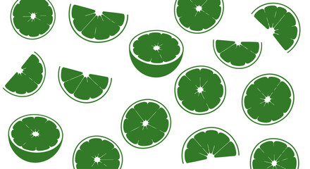 refreshing lime slices pattern vibrant green design for summer projects