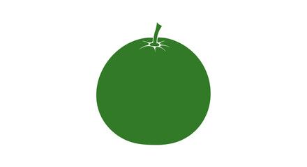 Obraz premium simple green apple icon perfect for health nature and food brands