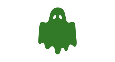 Fototapeta premium spooky green ghost illustration perfect for halloween designs