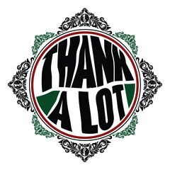 THANK A LOT in a Traditional Thai Frame