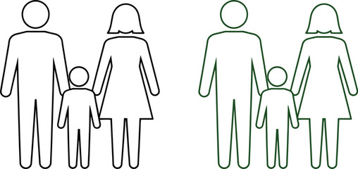 Family icon vector illustration symbol sign design template