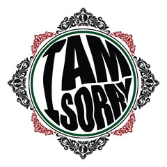 I AM SORRY in a Traditional Thai Frame