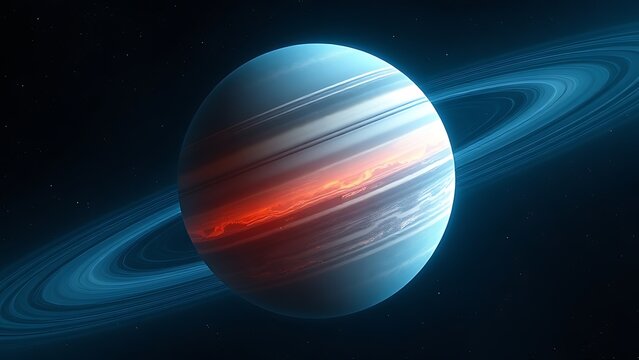 Uranus with mysterious internal heat waves visible through translucent atmosphere.