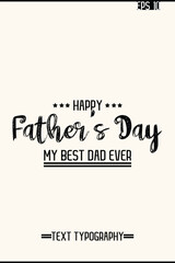 Modern Text Lettering Design Of Happy Father's Day Vertical Template