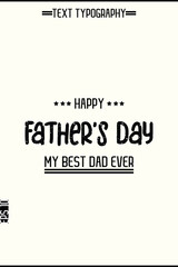 Happy Father's Day Modern StylishLettering Text Vertical