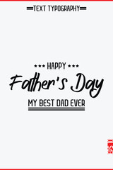 Happy Father's Day Modern Hand Lettering Text Vertical