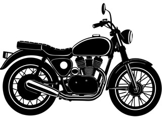 Obraz premium Classic Motorcycle Silhouette