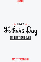 Happy Father's Day Stylish Modern Calligraphy Text Vertical Template