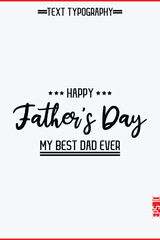 Happy Father's Day Modern Hand Lettering Text Vertical