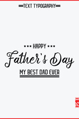 Happy Father's Day Modern Handwritten Text Vertical Template