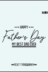 Happy Father's Day Stylish Text Lettering Design Vertical Template