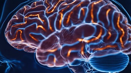 Illuminated Human Brain Anatomy. - Powered by Adobe