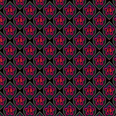 Multi colored Seamless Thai Pattern