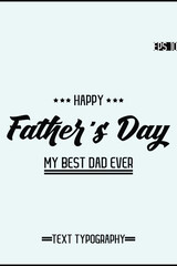 Happy Father's Day Stylish Text Lettering Design Vertical Template
