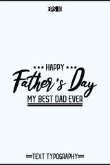 Happy Father's Day Modern Calligraphy Text Element Vertical Template