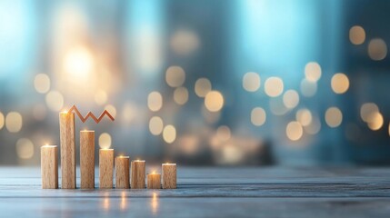 Business growth trends office space digital illustration urban environment close-up view financial analytics