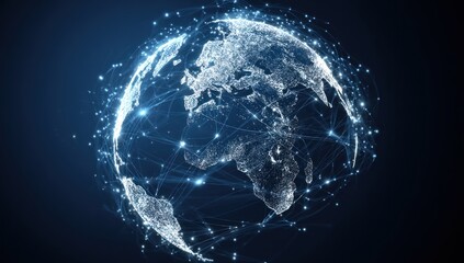 Digital globe with interconnected network