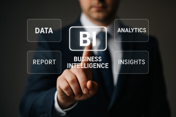 BI and business intelligence unlock data analytics and insights empowering report information and decision success