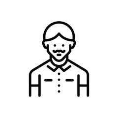 Black line icon for father
